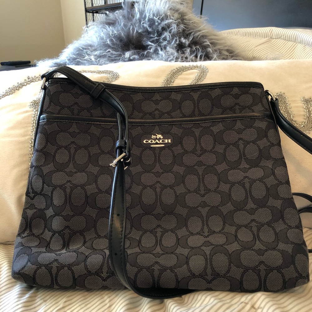Coach Outlined Zip File Crossbody